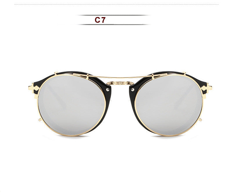 Metal Round Ladies Outdoor Sunglasses Set Mirror - Try Modest Limited