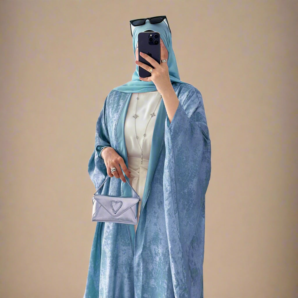 Midnight Moonlight: Dubai Batwing Abaya Kaftan - Try Modest Limited
