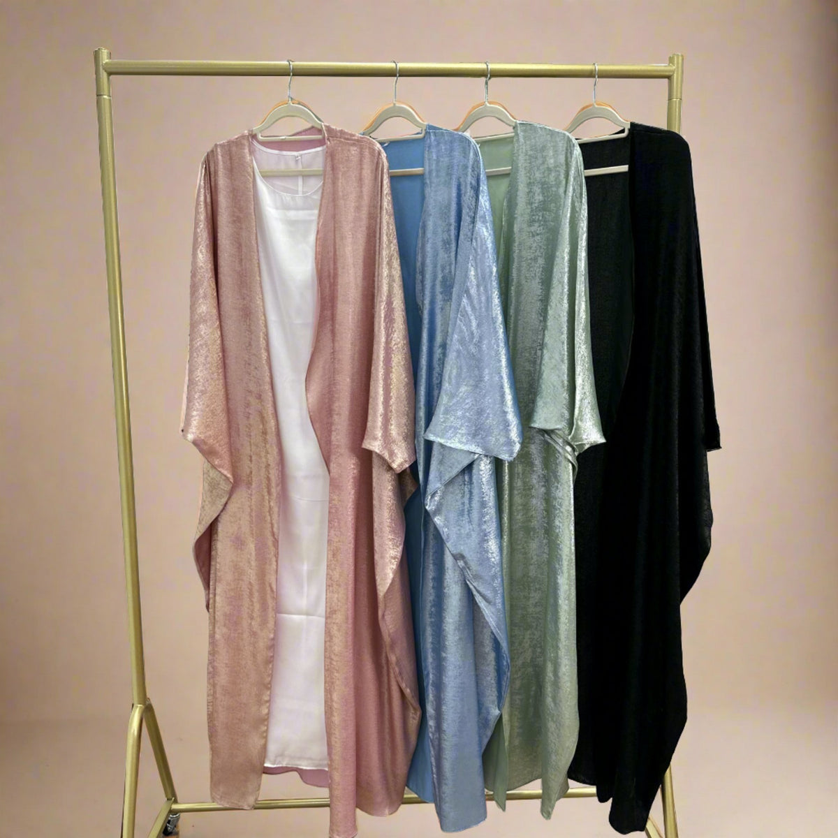 Midnight Moonlight: Dubai Batwing Abaya Kaftan - Try Modest Limited