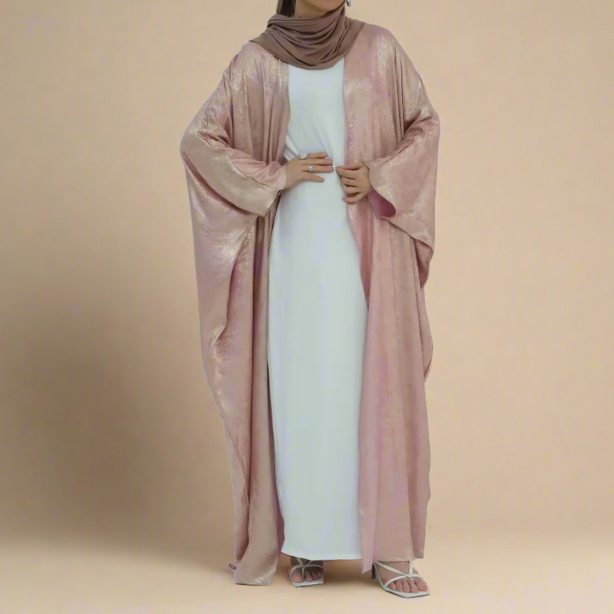 Midnight Moonlight: Dubai Batwing Abaya Kaftan - Try Modest Limited