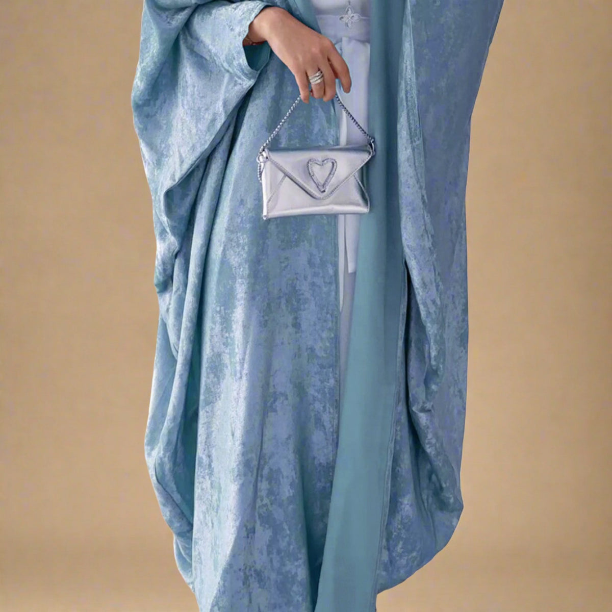 Midnight Moonlight: Dubai Batwing Abaya Kaftan - Try Modest Limited