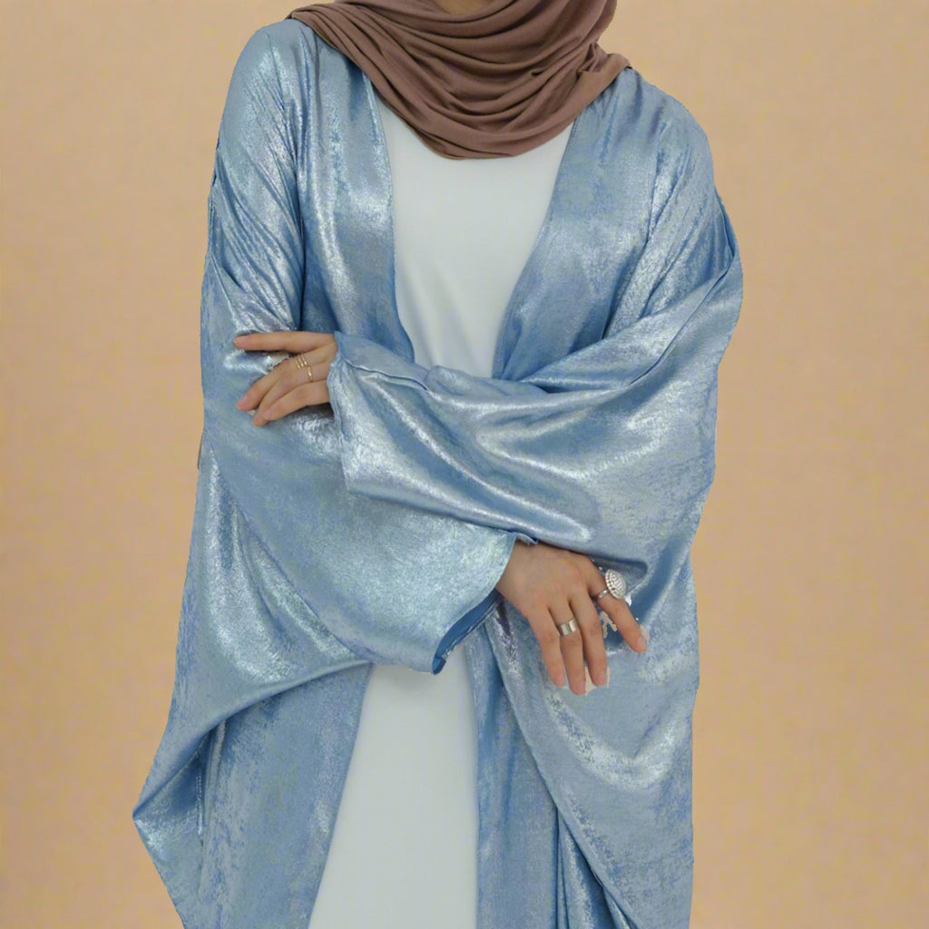 Midnight Moonlight: Dubai Batwing Abaya Kaftan - Try Modest Limited