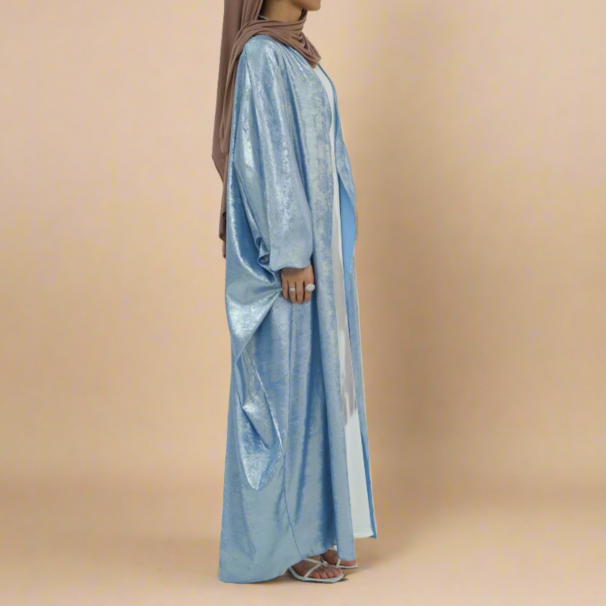 Midnight Moonlight: Dubai Batwing Abaya Kaftan - Try Modest Limited