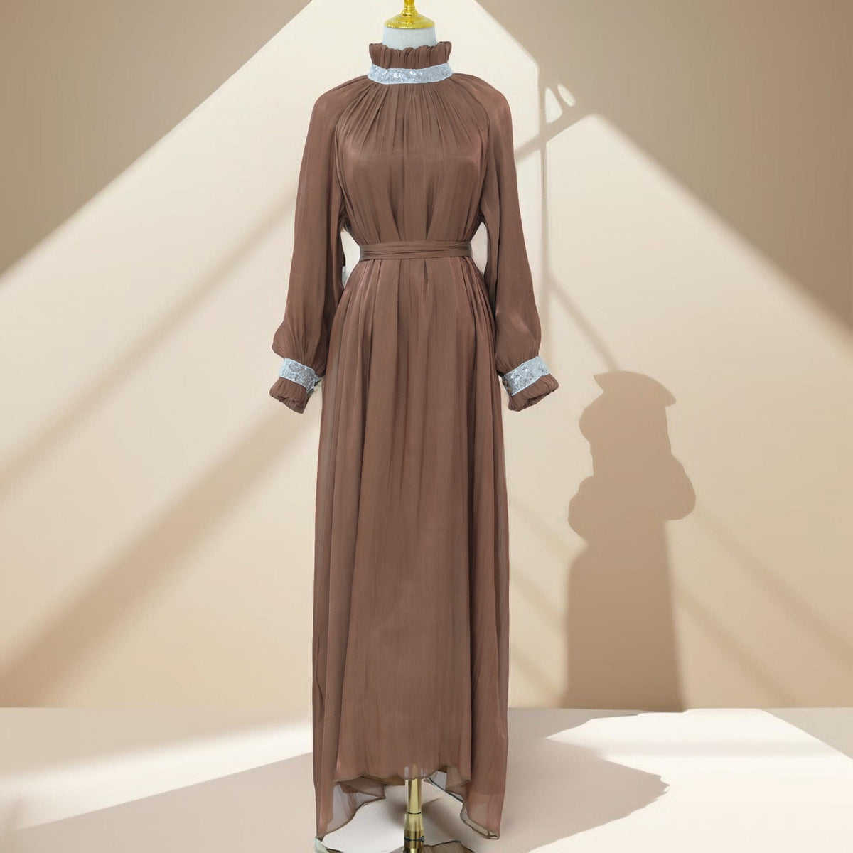 Mira - Twilight Elegance Embellished Maxi Dress - Try Modest Limited