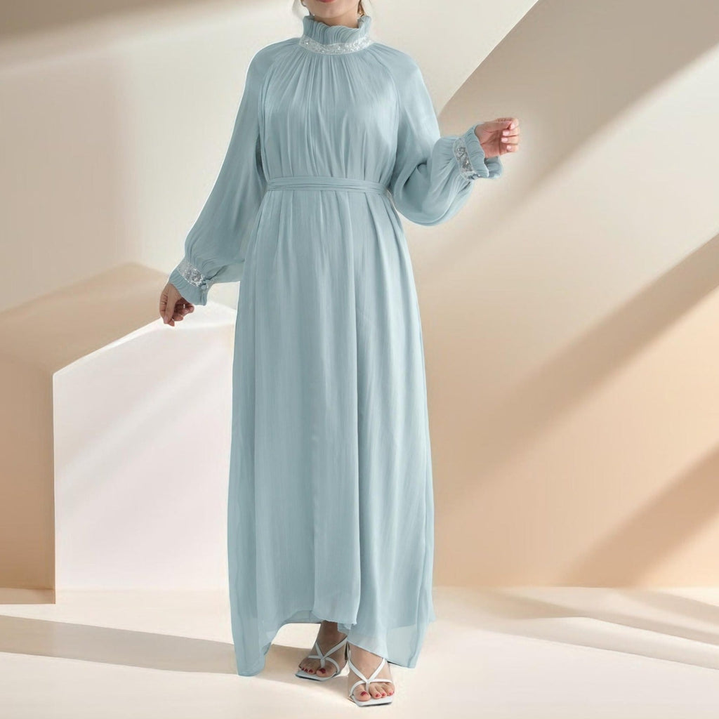 Mira - Twilight Elegance Embellished Maxi Dress - Try Modest Limited