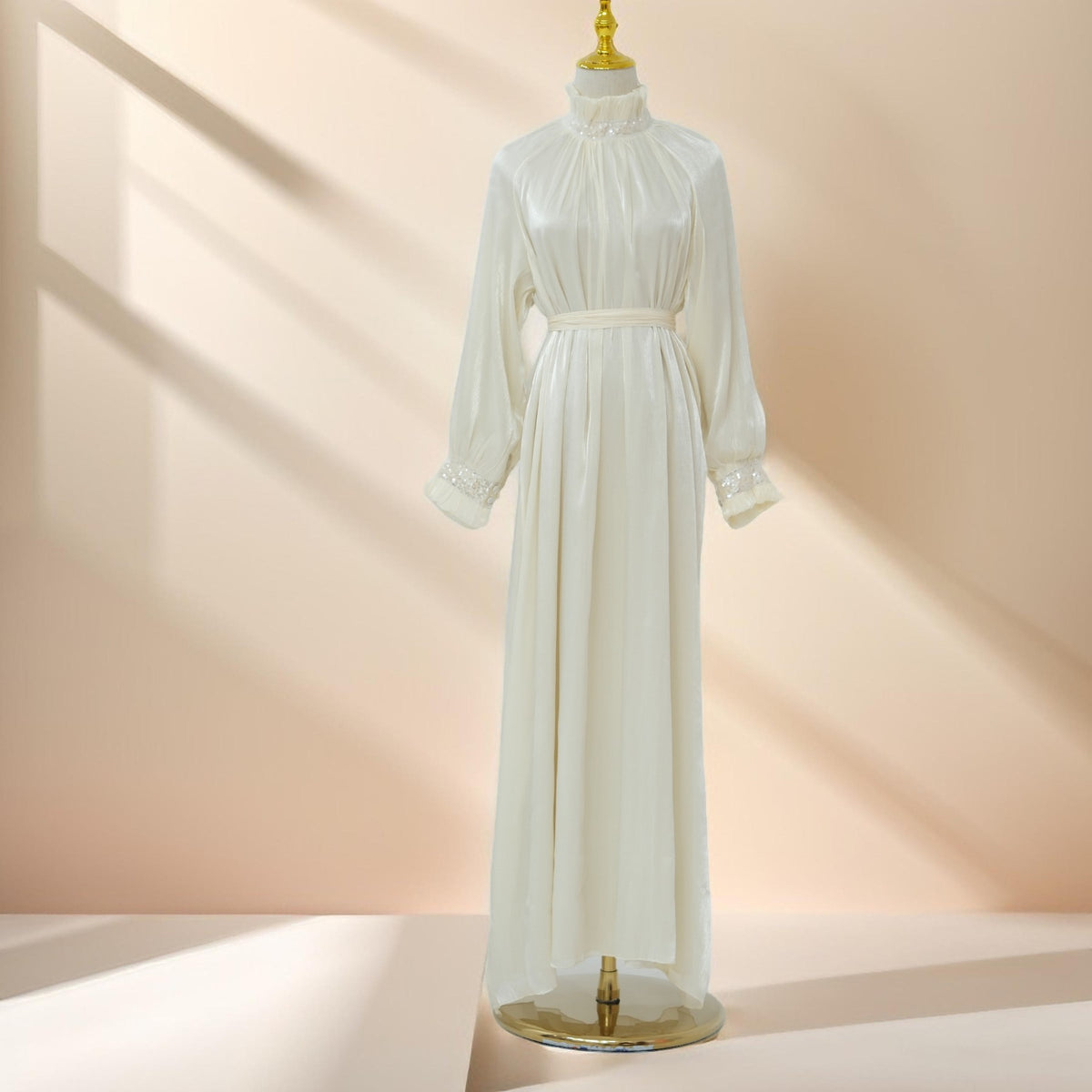 Mira - Twilight Elegance Embellished Maxi Dress - Try Modest Limited