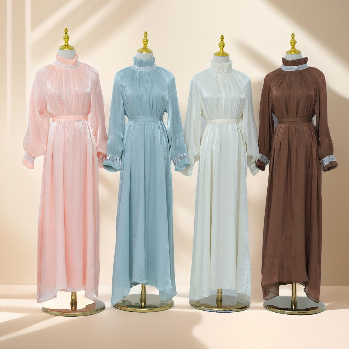 Mira - Twilight Elegance Embellished Maxi Dress - Try Modest Limited