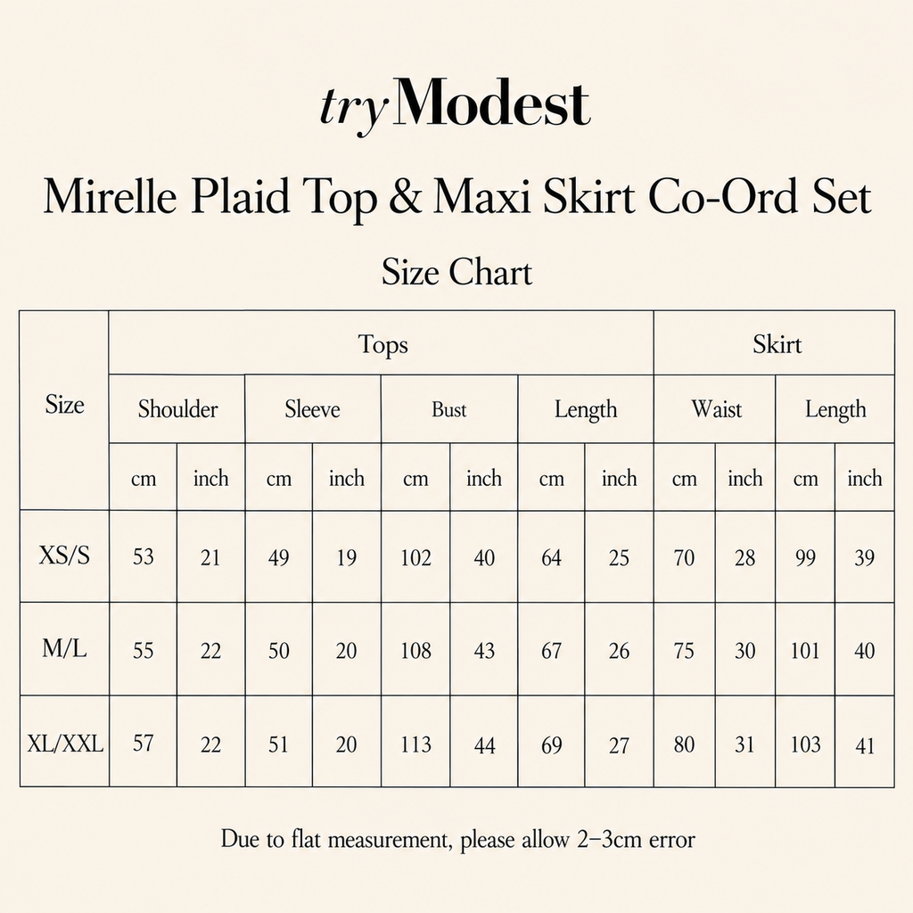 Mirelle Ekose Üst ve Uzun Etek Co-Ord Set