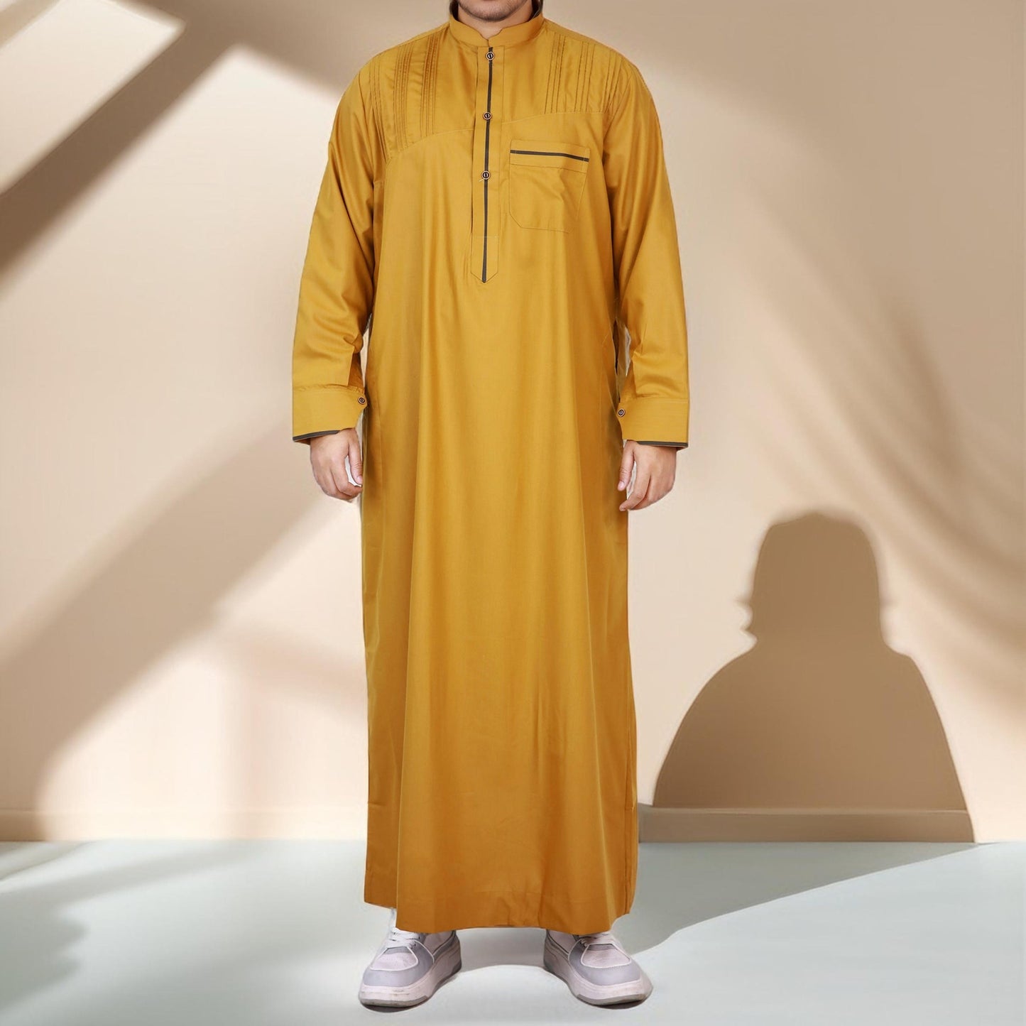 Modern Men's Thobe - Distinctive Details - Try Modest Limited 