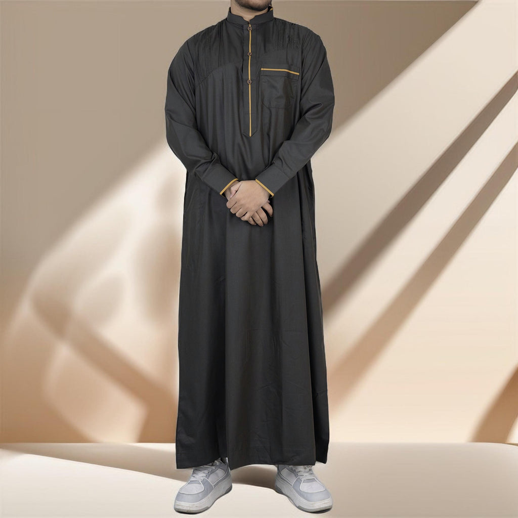 Modern Men's Thobe - Distinctive Details - Try Modest Limited