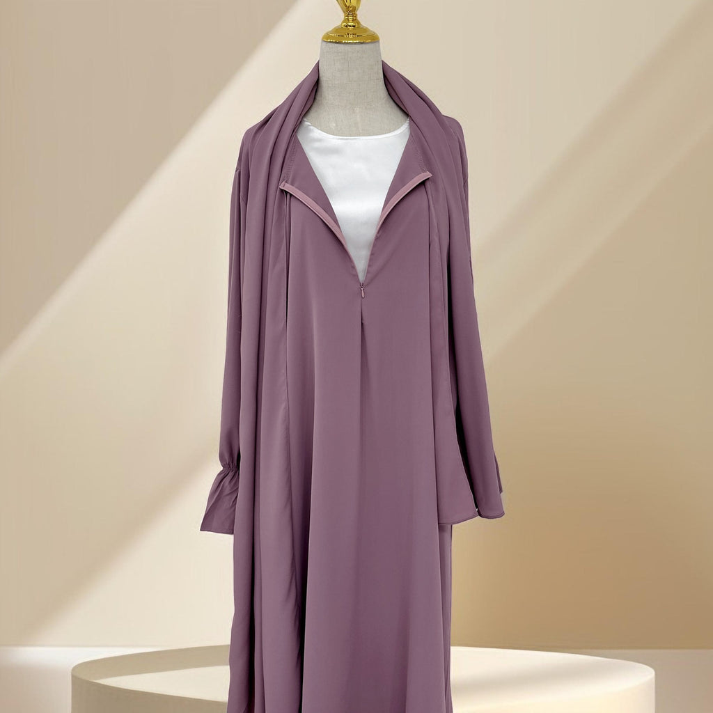 Modest Ease Daily wear abaya with attached hijab - Try Modest Limited