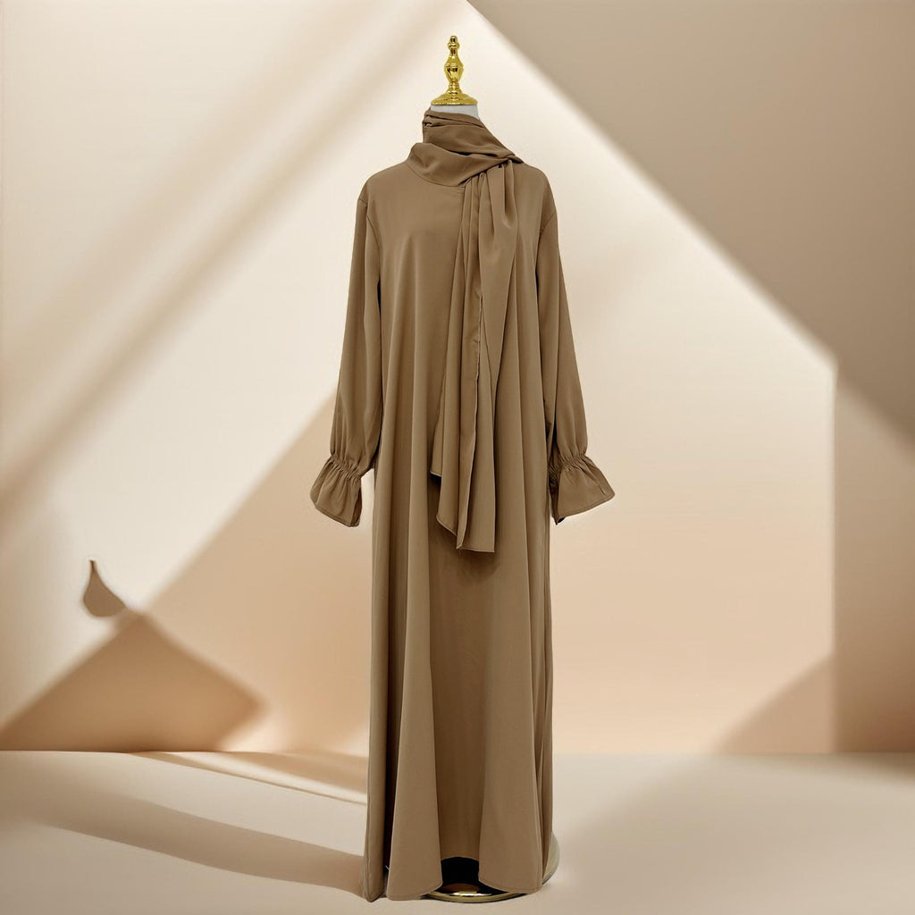 Modest Ease Daily wear abaya with attached hijab - Try Modest Limited