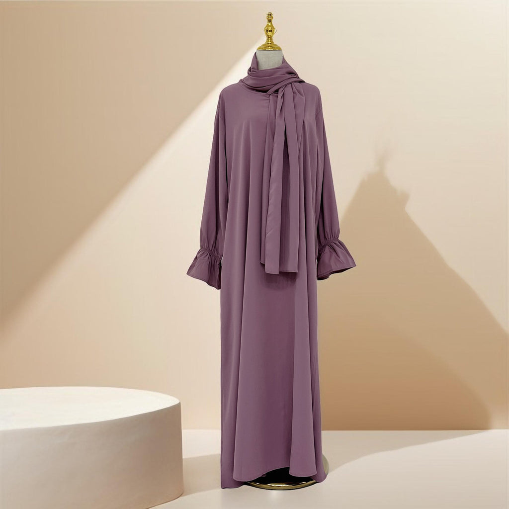 Modest Ease Daily wear abaya with attached hijab - Try Modest Limited