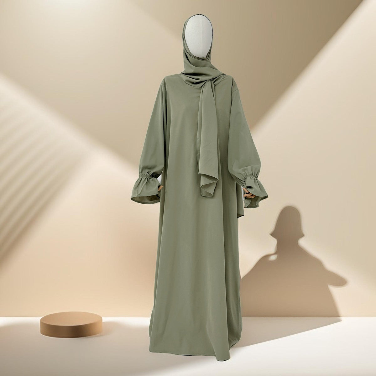Modest Ease Daily wear abaya with attached hijab - Try Modest Limited