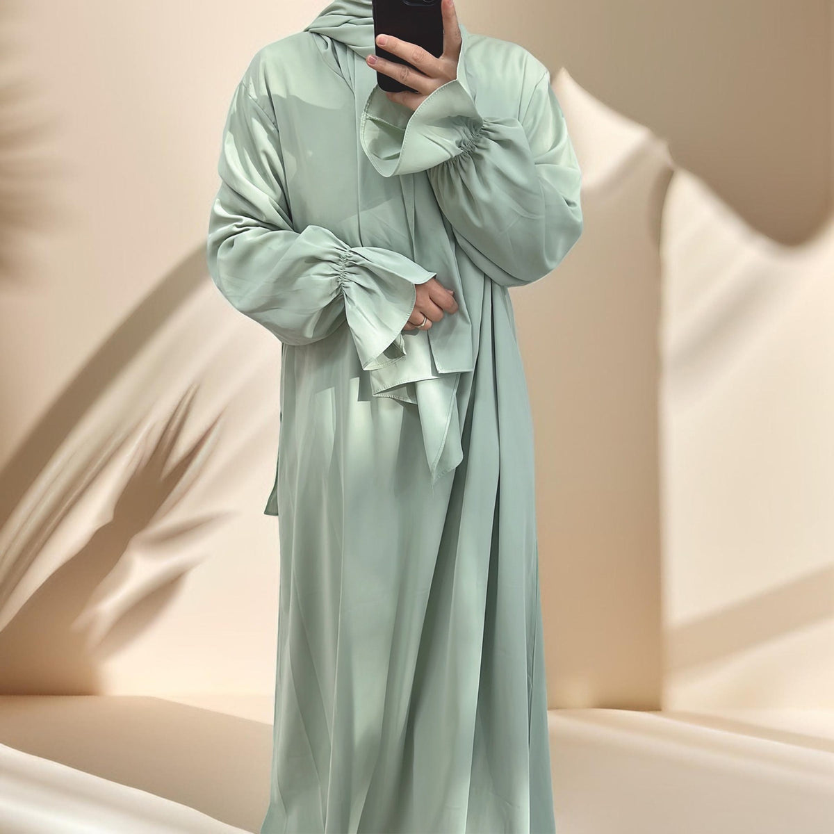 Modest Ease Daily wear abaya with attached hijab - Try Modest Limited