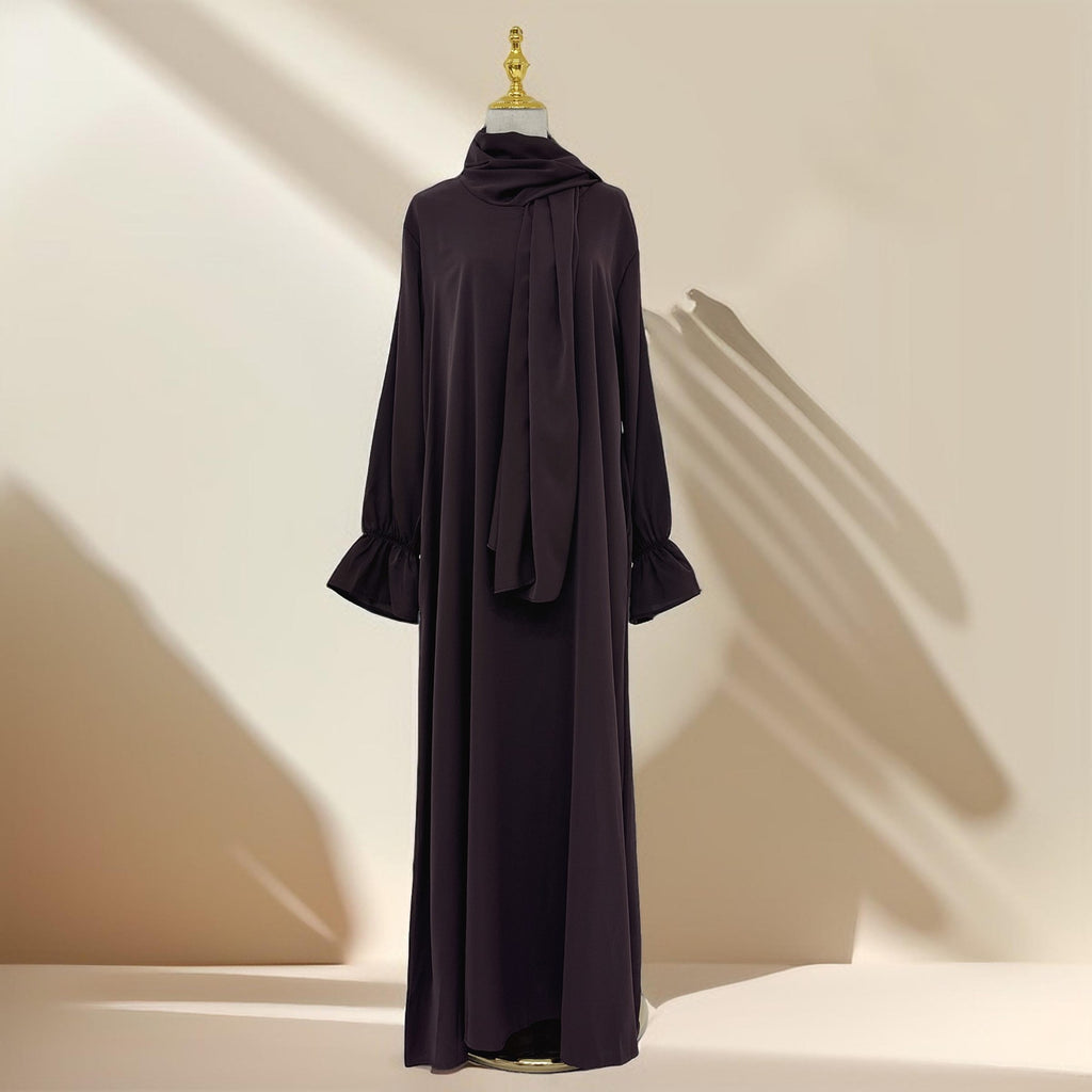 Modest Ease Daily wear abaya with attached hijab - Try Modest Limited