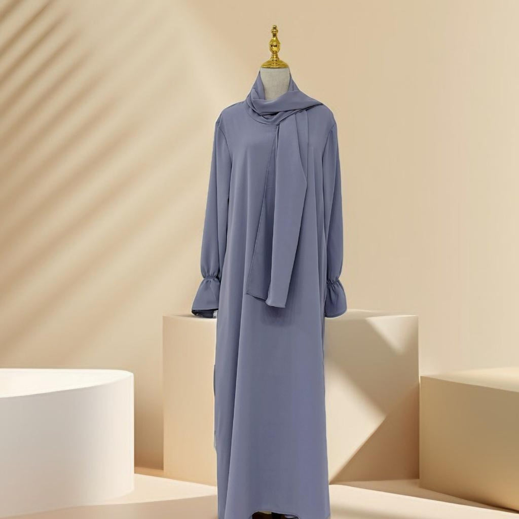 Modest Ease Daily wear abaya with attached hijab - Try Modest Limited