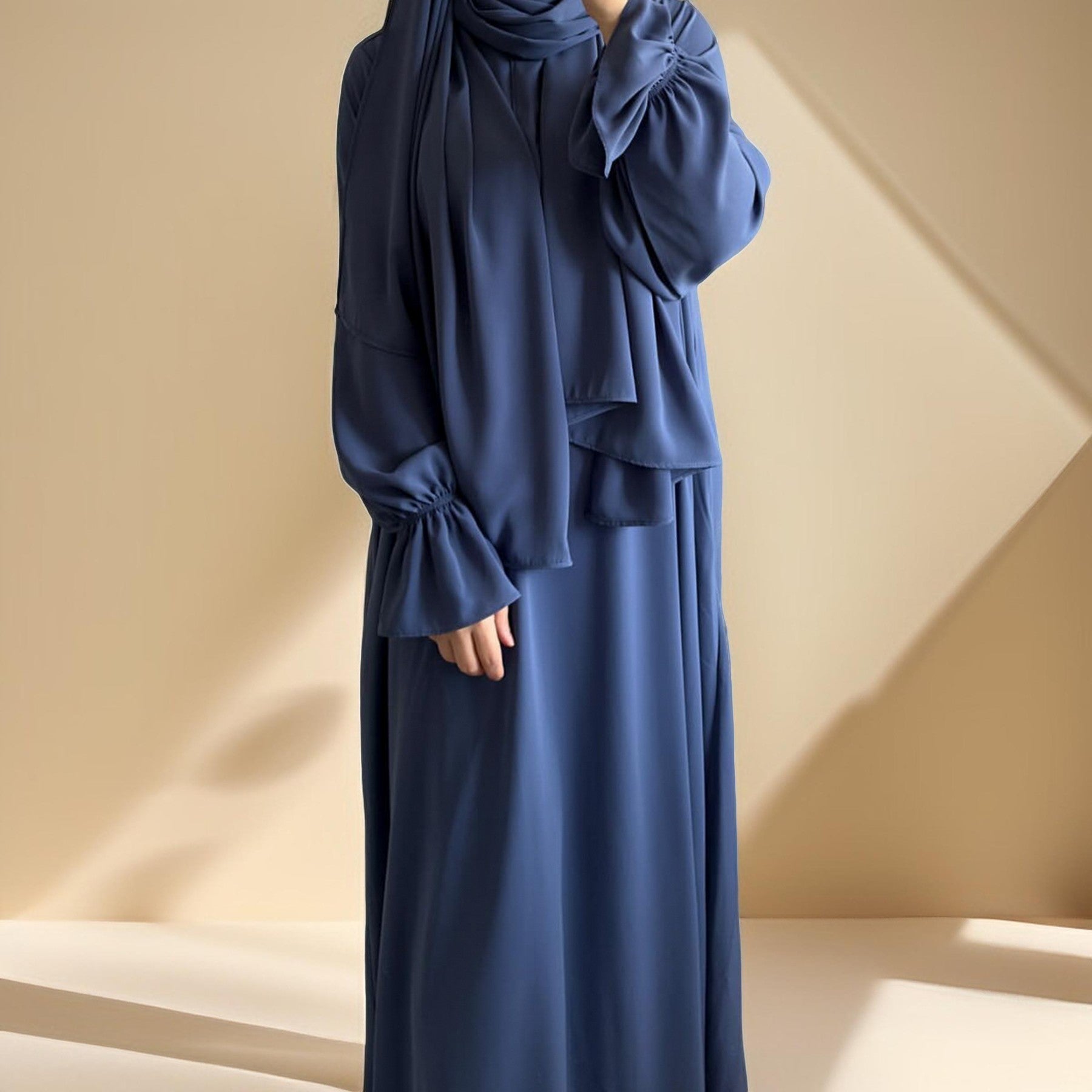 Modest Ease Daily wear abaya with attached hijab - Try Modest Limited 