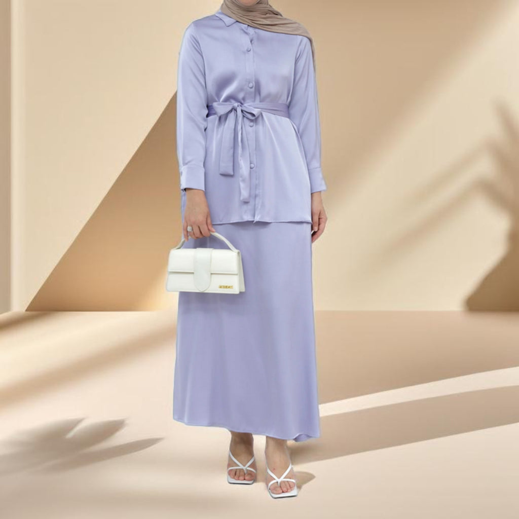 Modest Maxi Skirt and Button-Down Top Set - Try Modest Limited