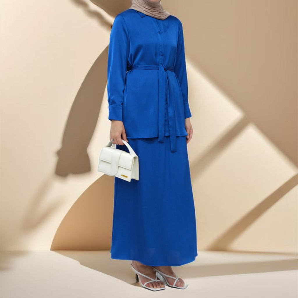 Modest Maxi Skirt and Button-Down Top Set - Try Modest Limited