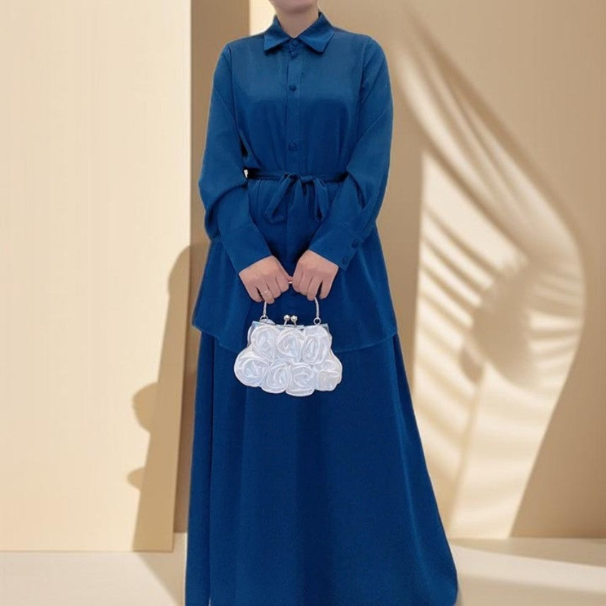 Modest Maxi Skirt and Button-Down Top Set - Try Modest Limited