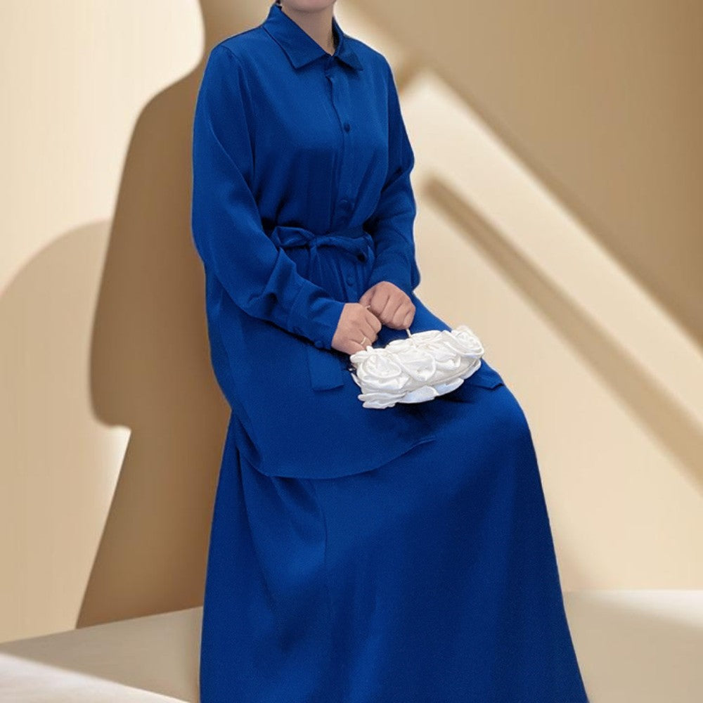 Modest Maxi Skirt and Button-Down Top Set - Try Modest Limited