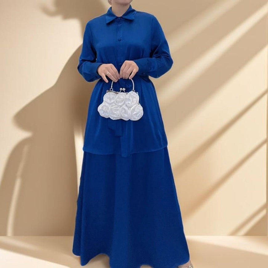 Modest Maxi Skirt and Button-Down Top Set - Try Modest Limited