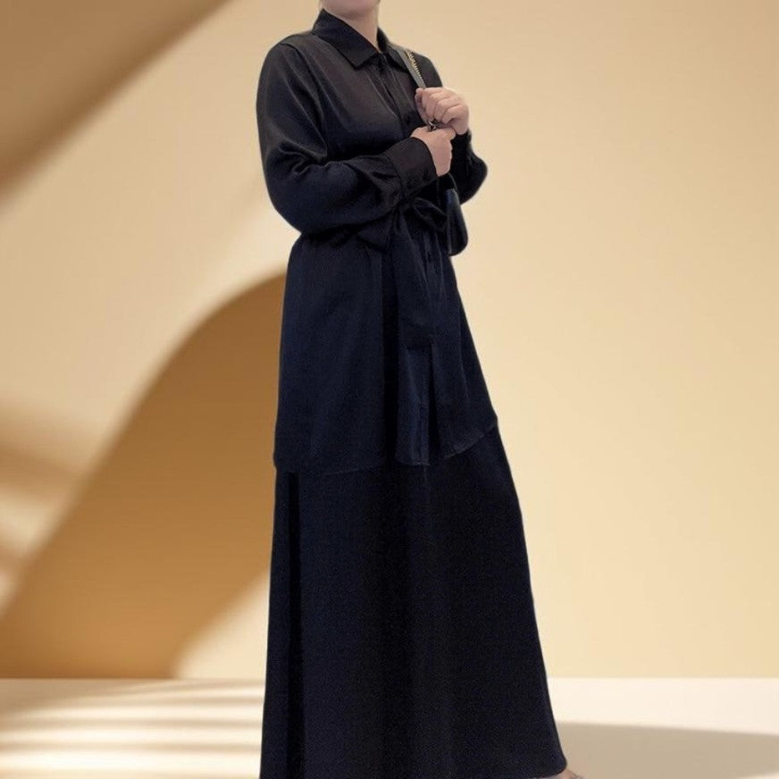 Modest Maxi Skirt and Button-Down Top Set - Try Modest Limited