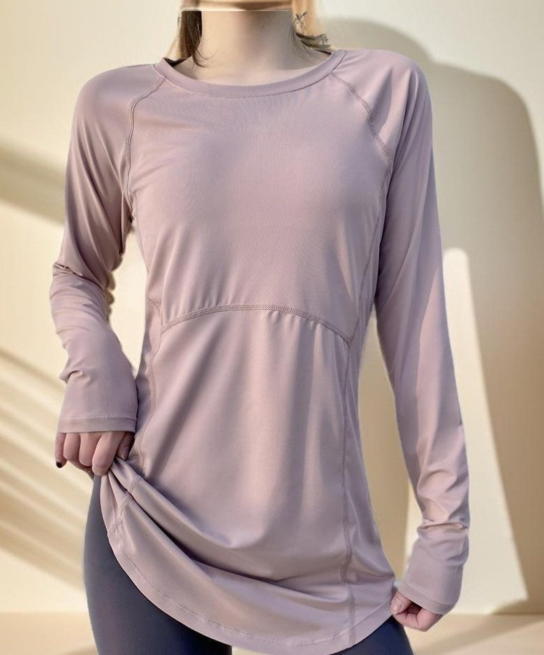 The Modest Activewear Shirt with Long Hip Coverage - For Running, Yoga, and Workouts - Try Modest Limited 