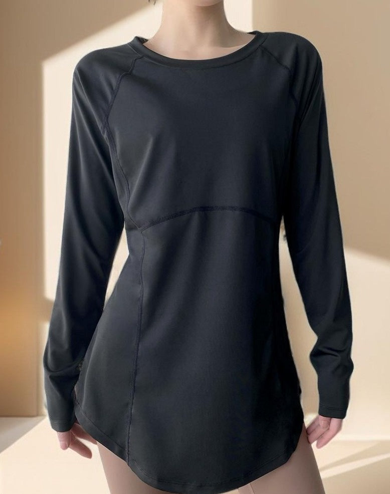 The Modest Activewear Shirt with Long Hip Coverage - For Running, Yoga, and Workouts - Try Modest Limited 