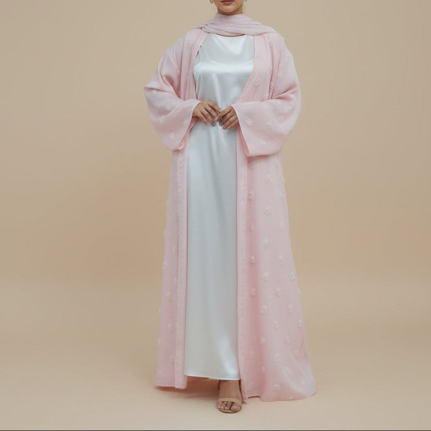 Muna 3D Flower Sommer Abaya & Hijab Set