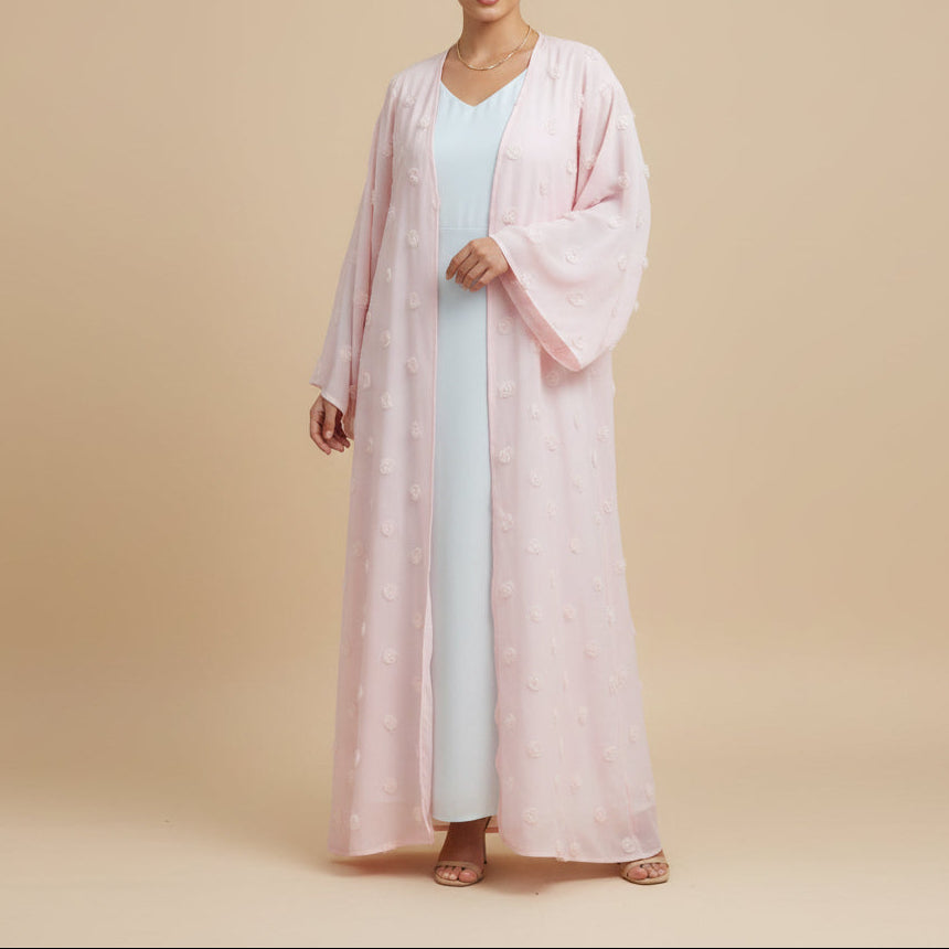 Muna 3D Flower Sommer Abaya & Hijab Set