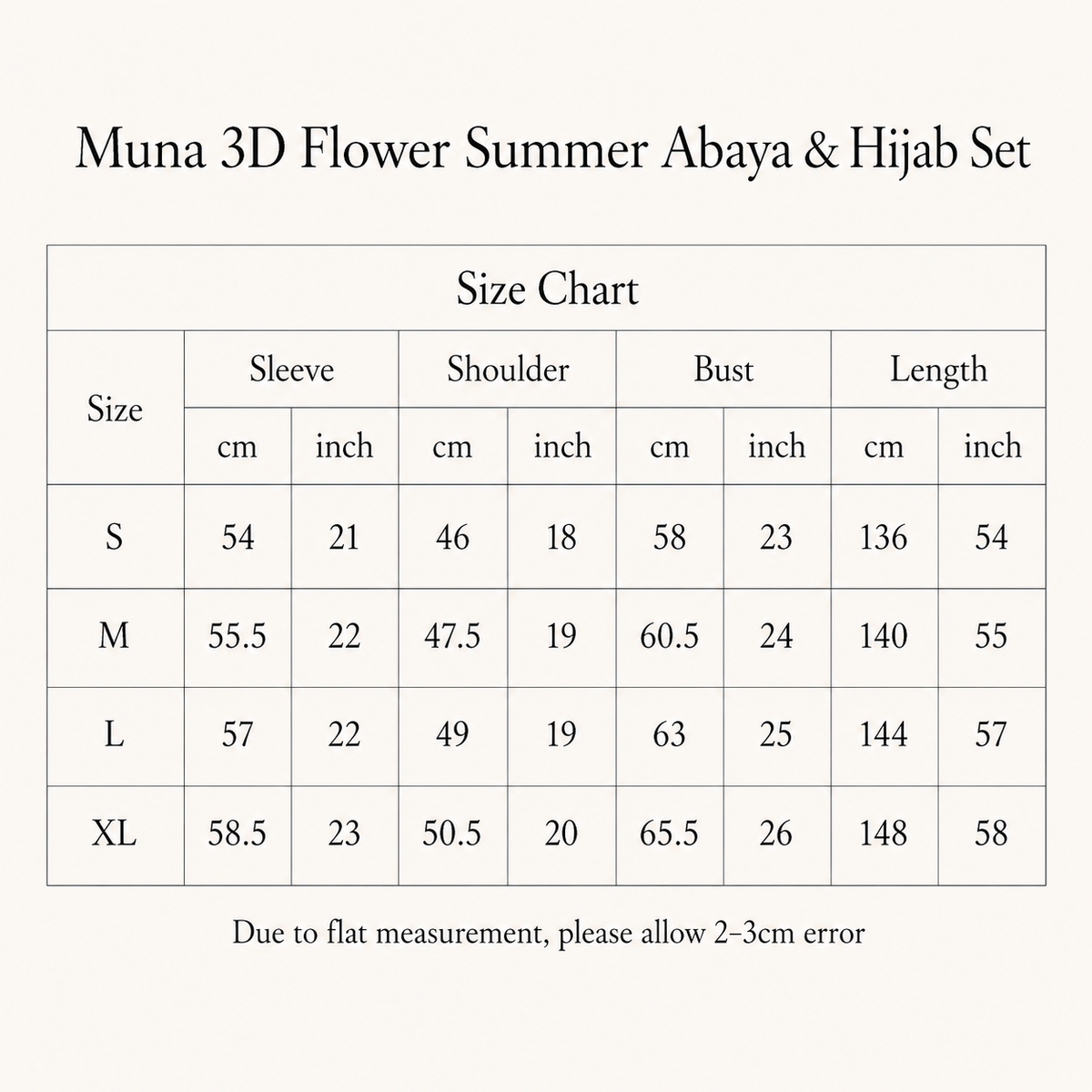 Muna 3D Flower Sommer Abaya & Hijab Set