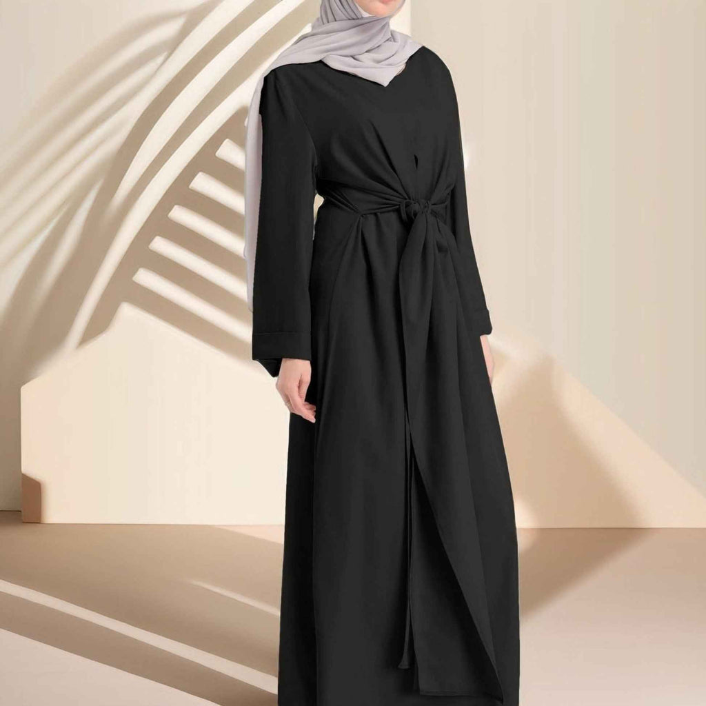 Muslim Robe Black Arabic Abaya-Women's Fashion - Try Modest Limited