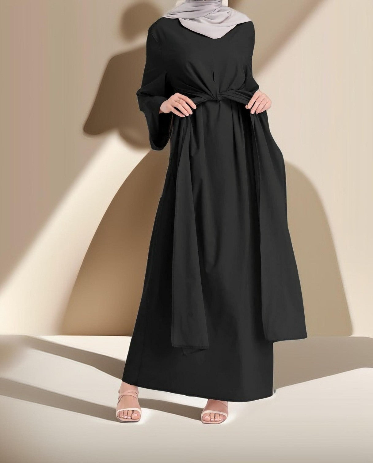 Muslim Robe Black Arabic Abaya-Women's Fashion - Try Modest Limited 