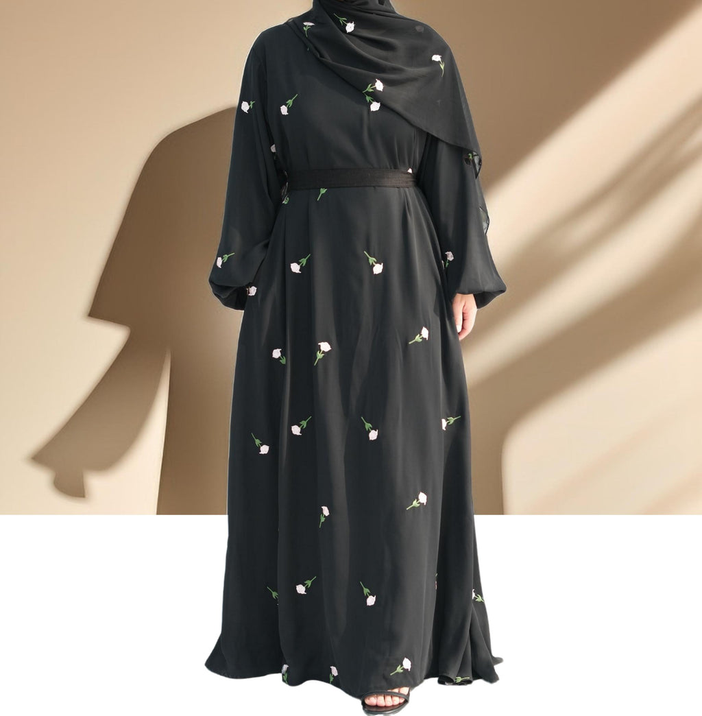 Nadira Maxi Dress with Matching Hijab - Try Modest Limited