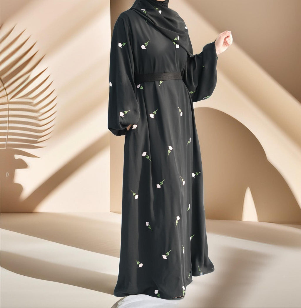 Nadira Maxi Dress with Matching Hijab - Try Modest Limited