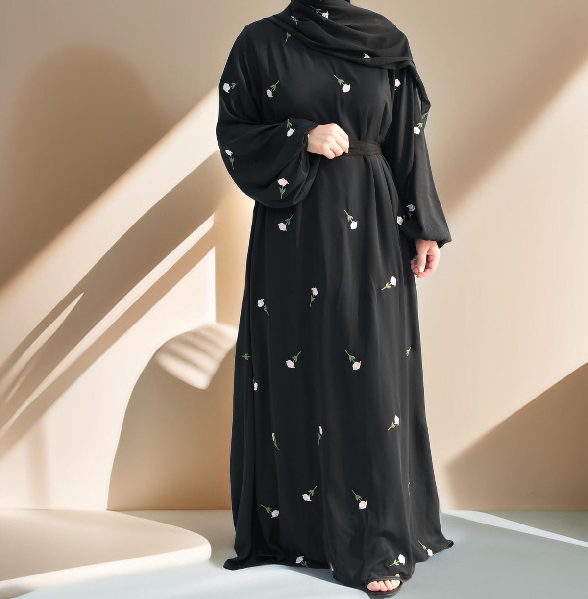 Nadira Maxi Dress with Matching Hijab - Try Modest Limited