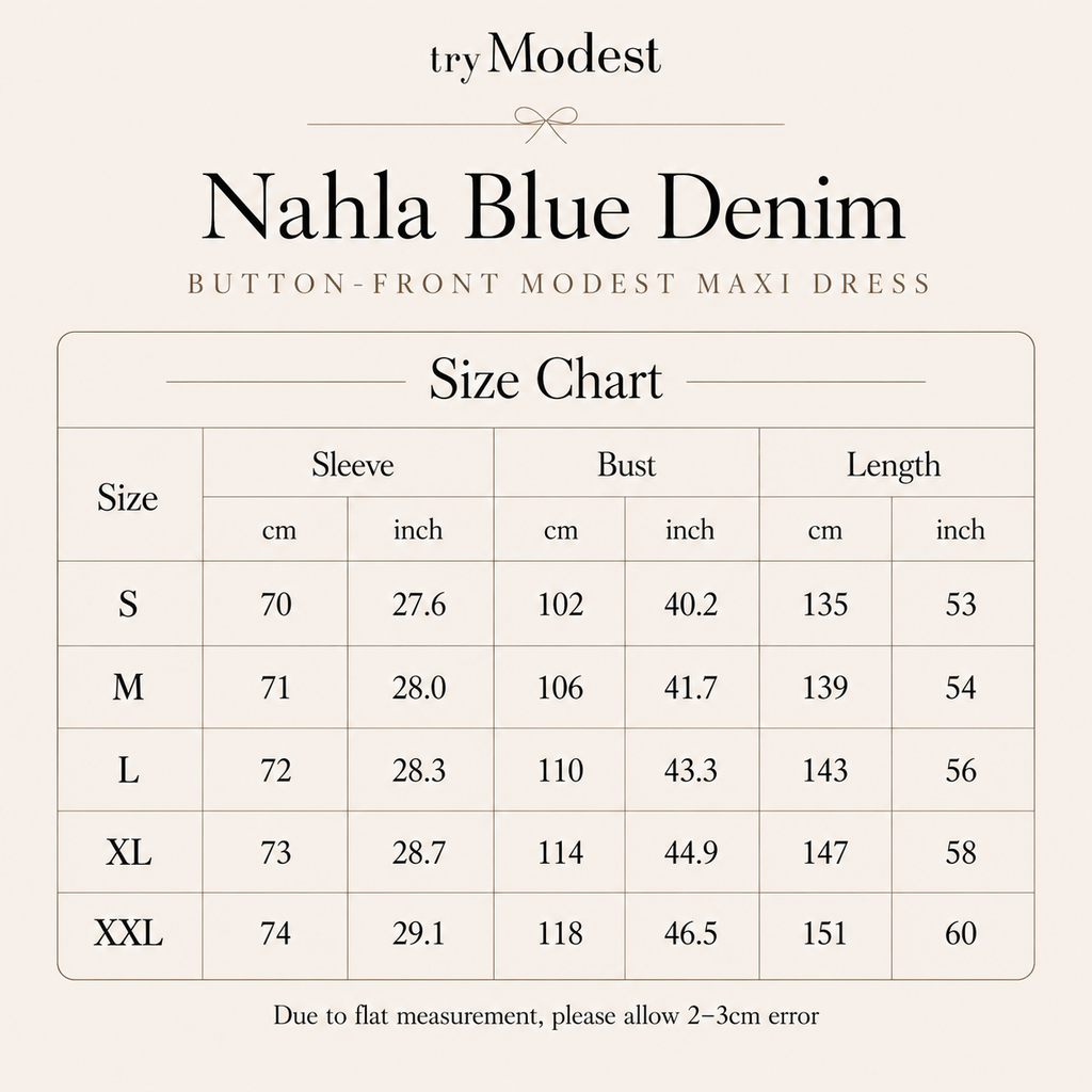 Nahla Blaues Jeans-Maxikleid mit Knopfleiste