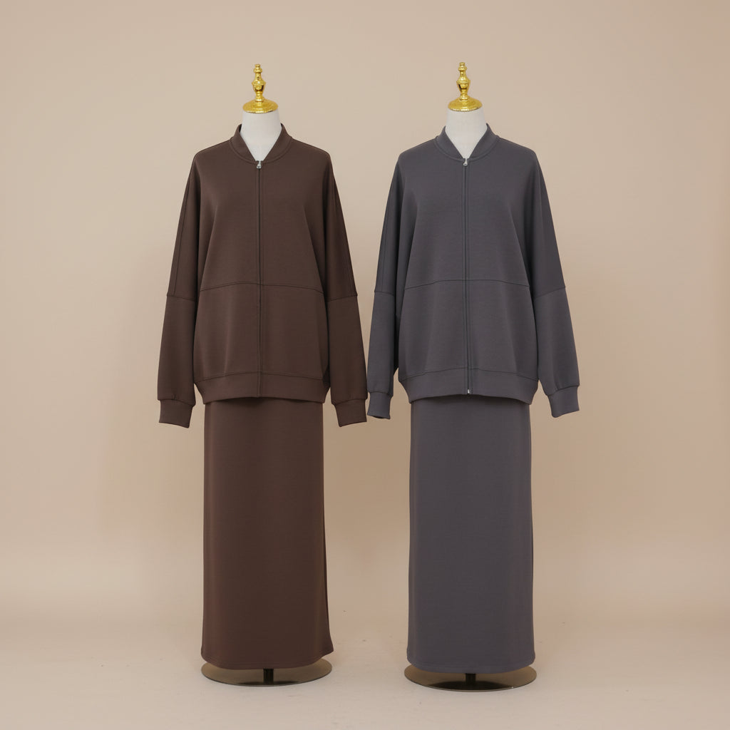 Set di due pezzi con felpa Nerina Modest e gonna lunga