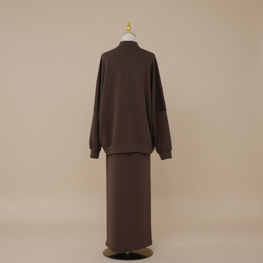 Set di due pezzi con felpa Nerina Modest e gonna lunga