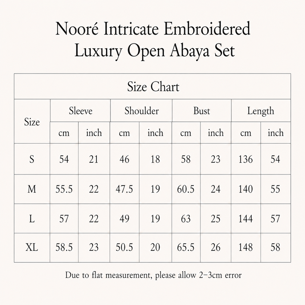 Nooré Intricate Embroidered Luxury Open Abaya Set