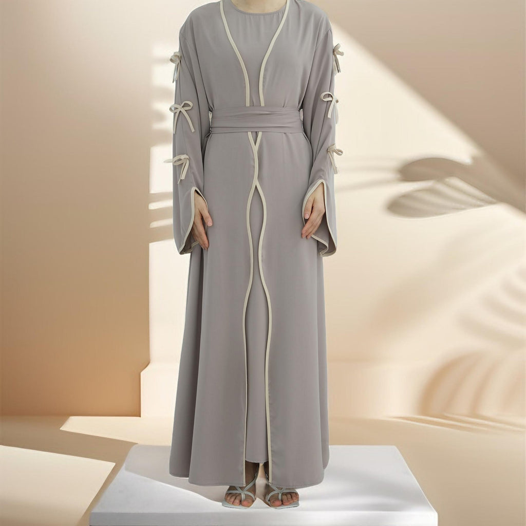 Noura Knot Open Abaya - Try Modest Limited