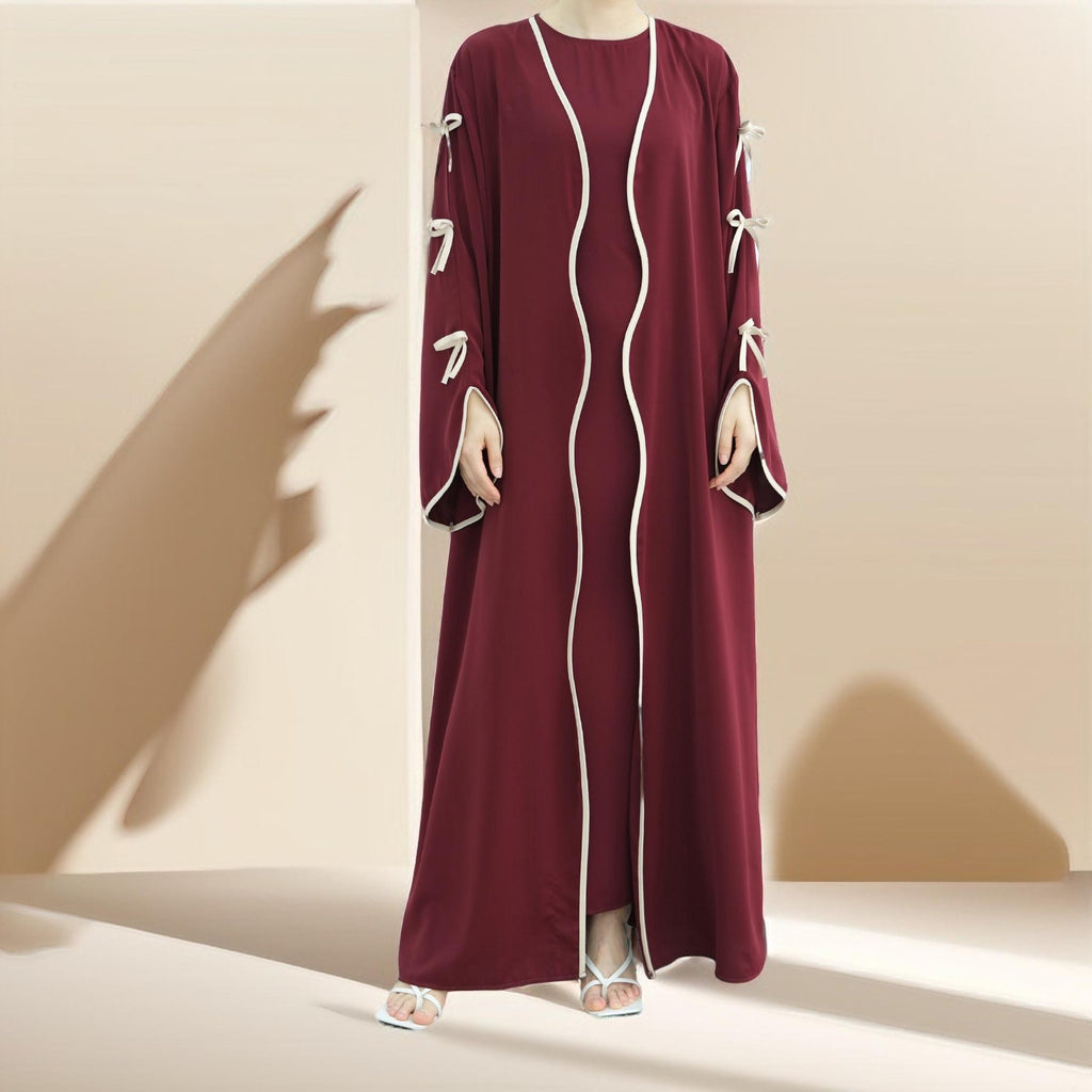 Noura Knot Open Abaya - Try Modest Limited