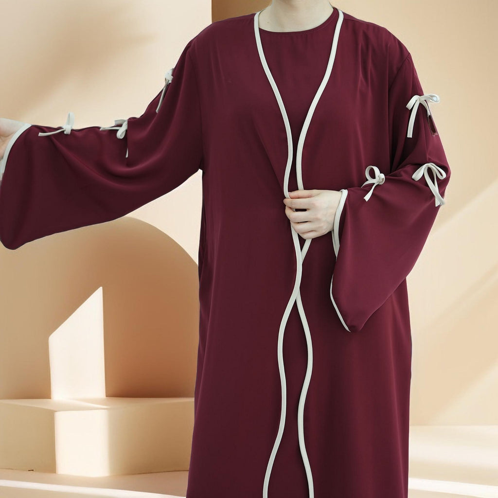 Noura Knot Open Abaya - Try Modest Limited
