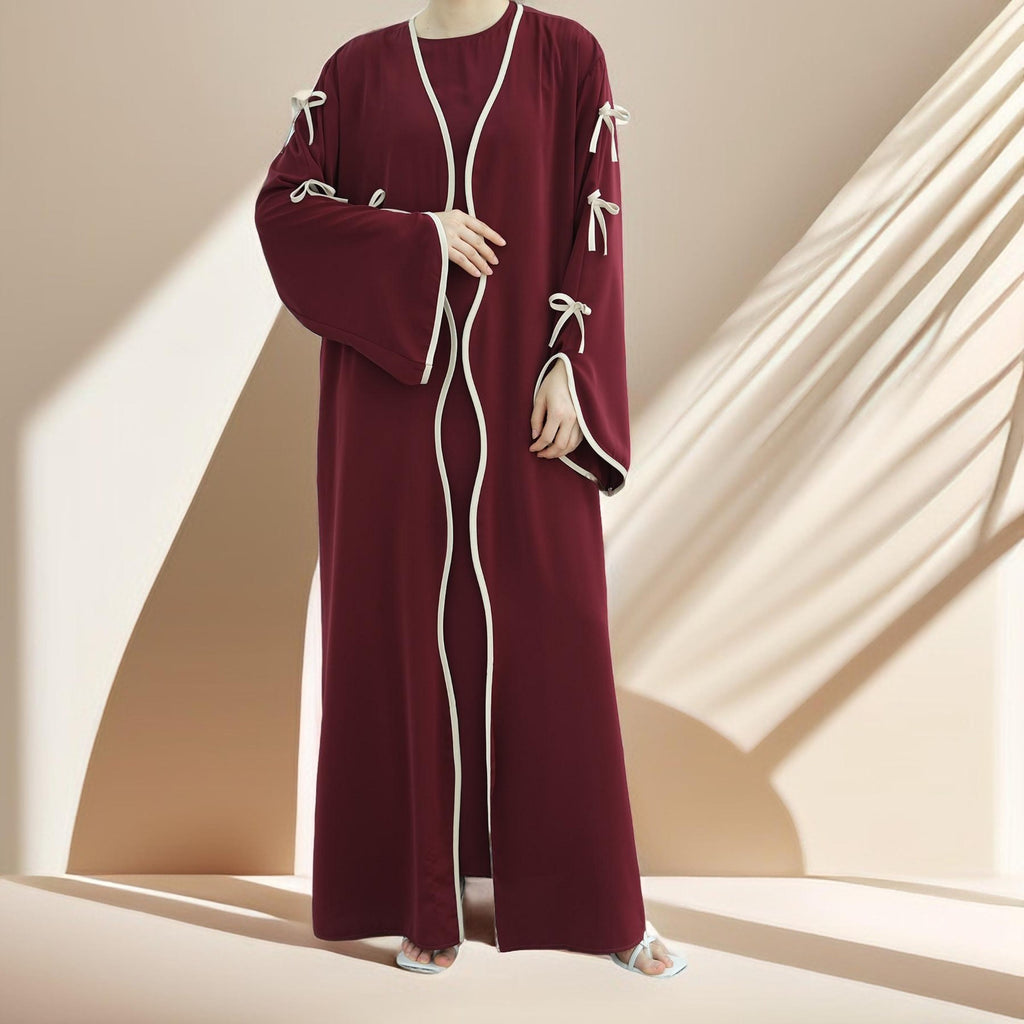 Noura Knot Open Abaya - Try Modest Limited