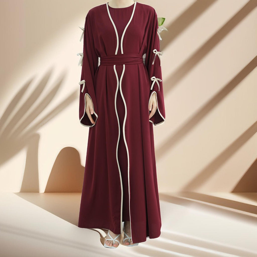 Noura Knot Open Abaya - Try Modest Limited