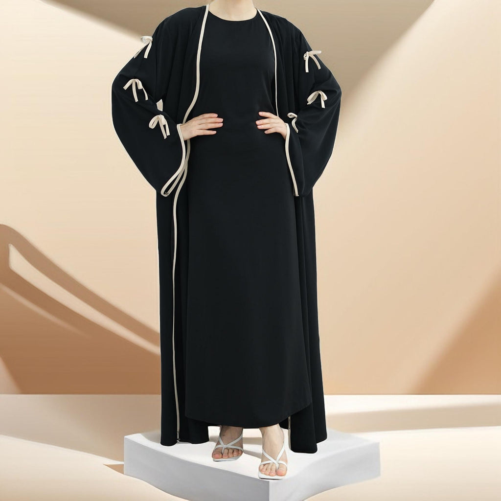 Noura Knot Open Abaya - Try Modest Limited