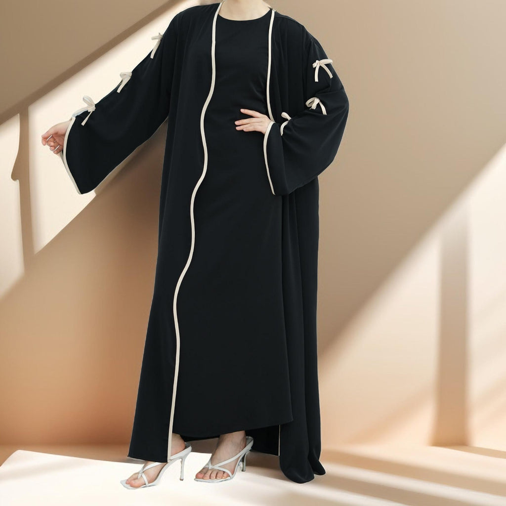Noura Knot Open Abaya - Try Modest Limited