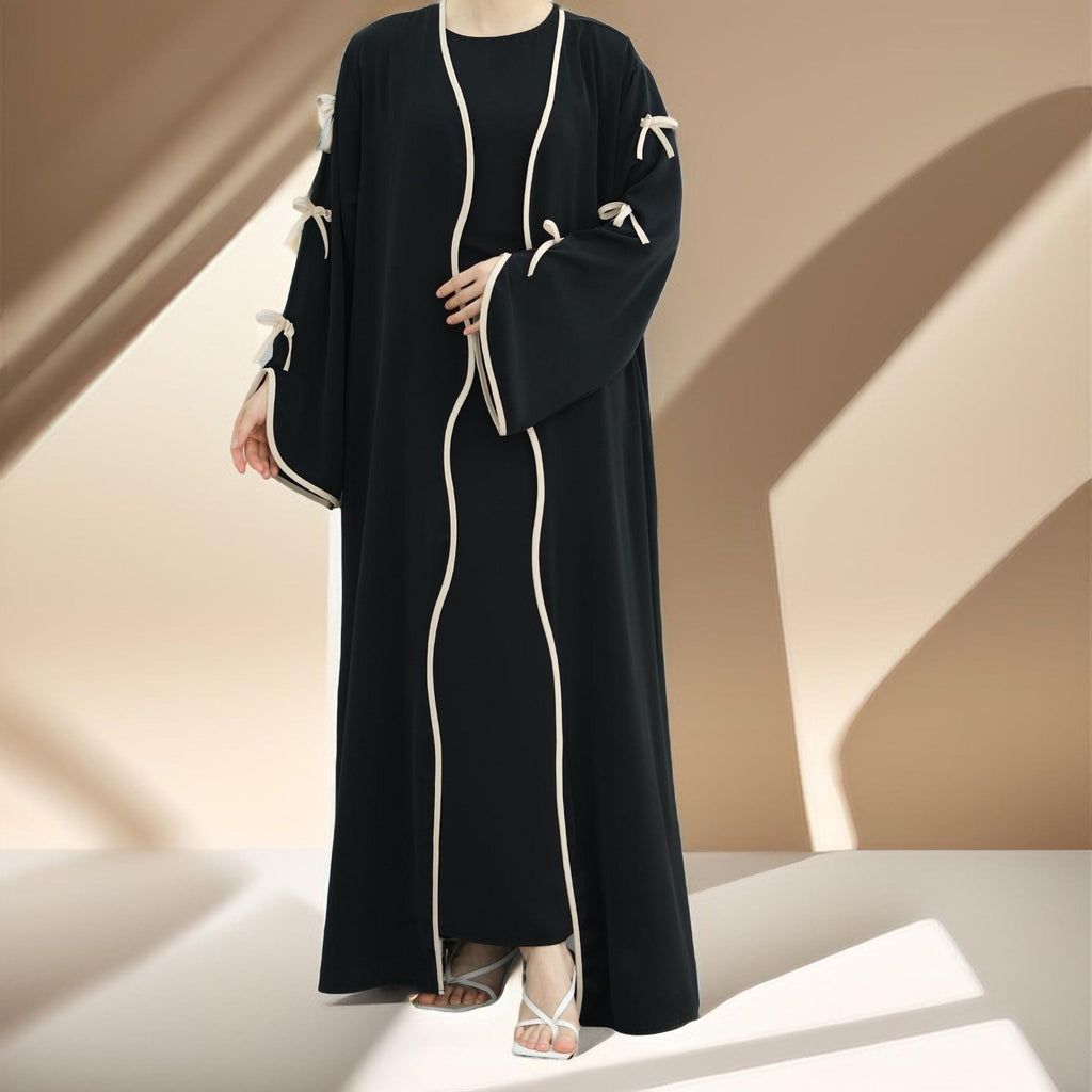 Noura Knot Open Abaya - Try Modest Limited